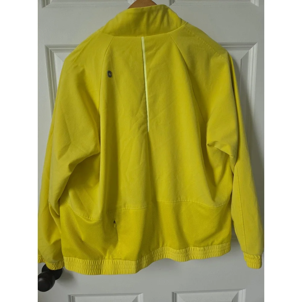 FIGS Technical Collection Scrub Jacket Yellow Full Zip Mesh Panel Large